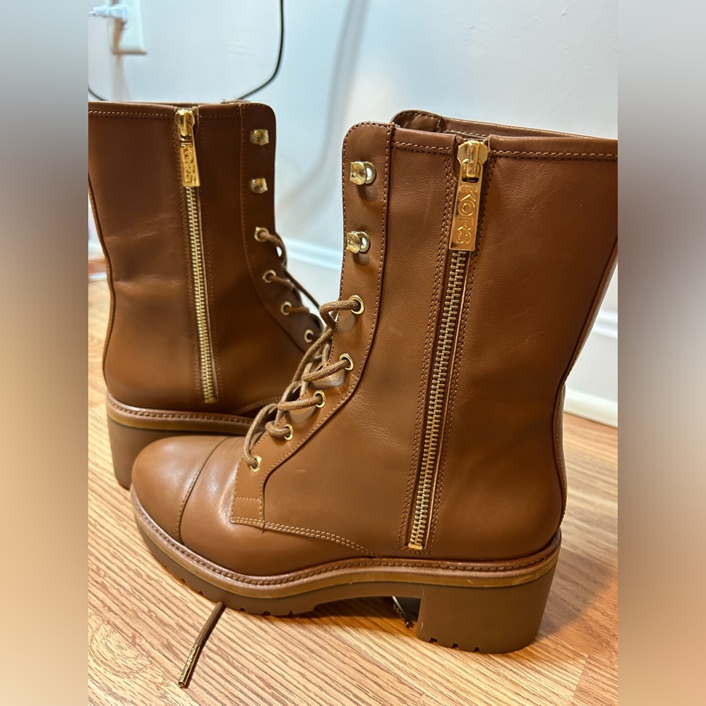 Michael Kors brown combat boots!